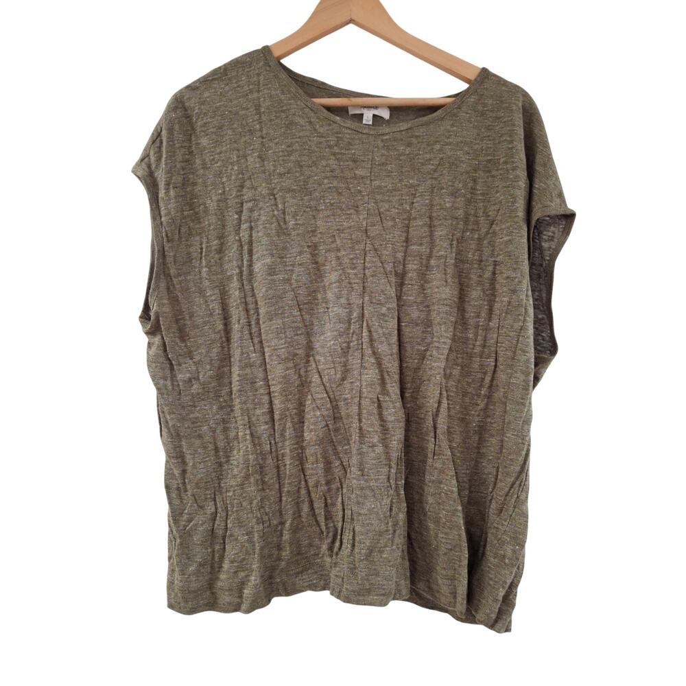 Women's Madewell Green Oversize Short Sleeve Shirt L